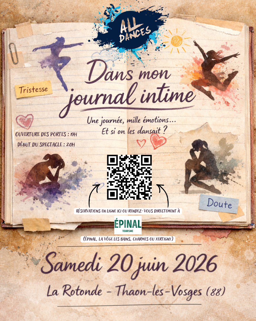 SPECTACLE des ALL DANCES : « DANS MON JOURNAL INTIME » à THAON-LES-VOSGES